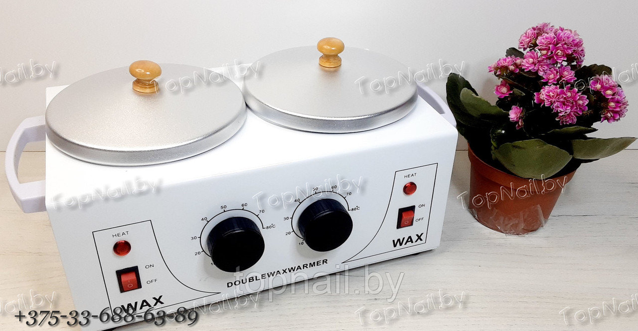 Воскоплав двойной с терморегулятором Double Wax Warmer, 2*400 мл - фото 4 - id-p143753251