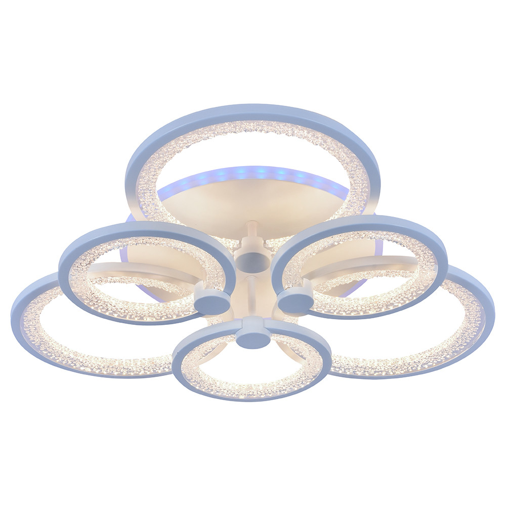 Светодиодная люстра 8002/3+3 WHT 144W+8W RGB