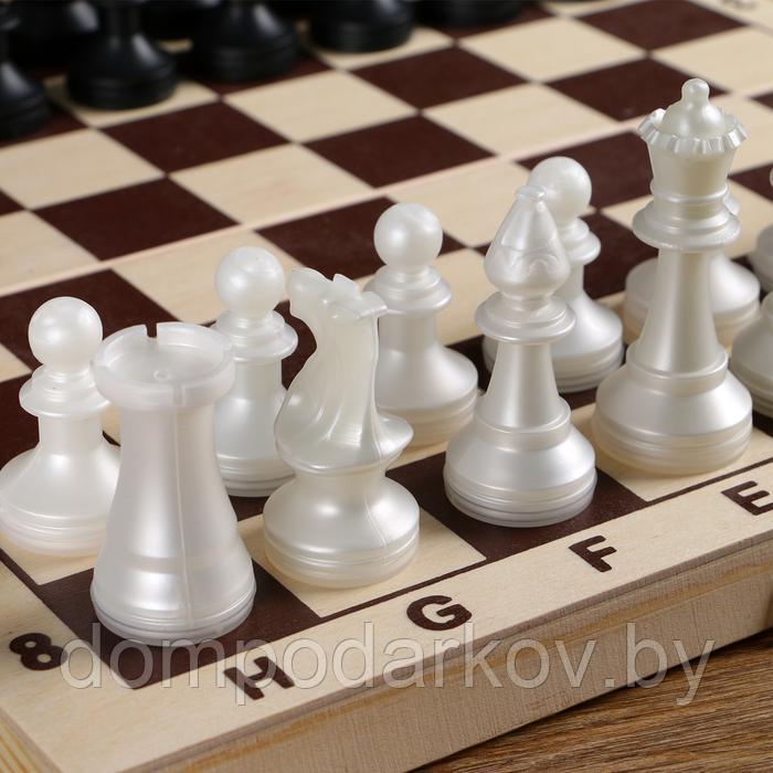 Шахматы "Пешка" (доска дерево 29х29 см, фигуры пластик. король h=7.2 см, пешка h=4 см) - фото 4 - id-p143773349