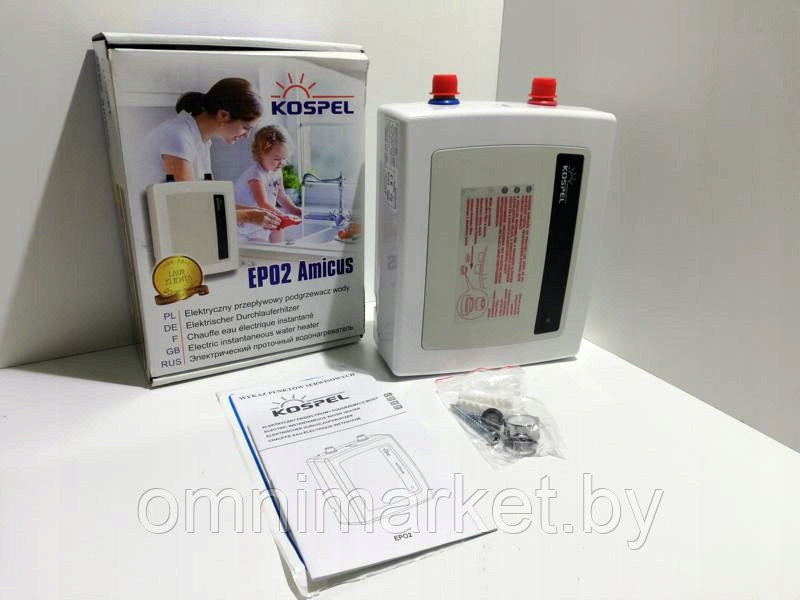 Электрический проточный водонагреватель Kospel EPO2-5 Amicus (5,5 кВт), Польша - фото 2 - id-p143777058