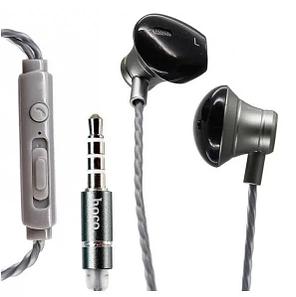 Наушники Hoco M18 Gesi Metallic с микрофоном /BASS, разъем 3,5 мм, Графитовые, пульт управления, 1.2 м/, фото 2