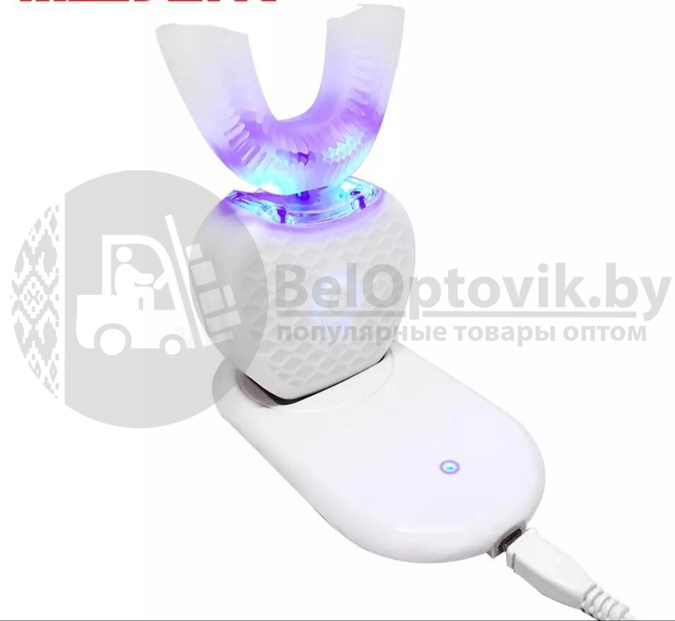 Ультразвуковая электрическая отбеливающая зубная щетка Toothbrush Cold Light Whitening Синий - фото 7 - id-p139562288