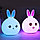 Cветильник – ночник из мягкого силикона "Белый Кролик" LED мультиколор (Пульт управления), фото 6