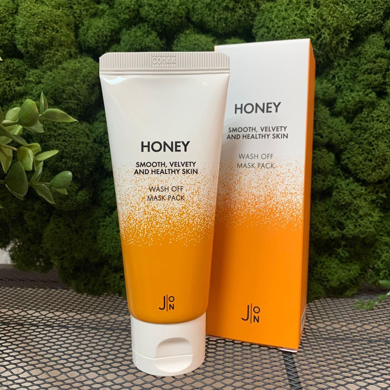 Смываемая маска с мёдом J:ON Honey Smooth Velvety and Healthy Skin Wash Off Mask Pack, 50мл - фото 1 - id-p143800334