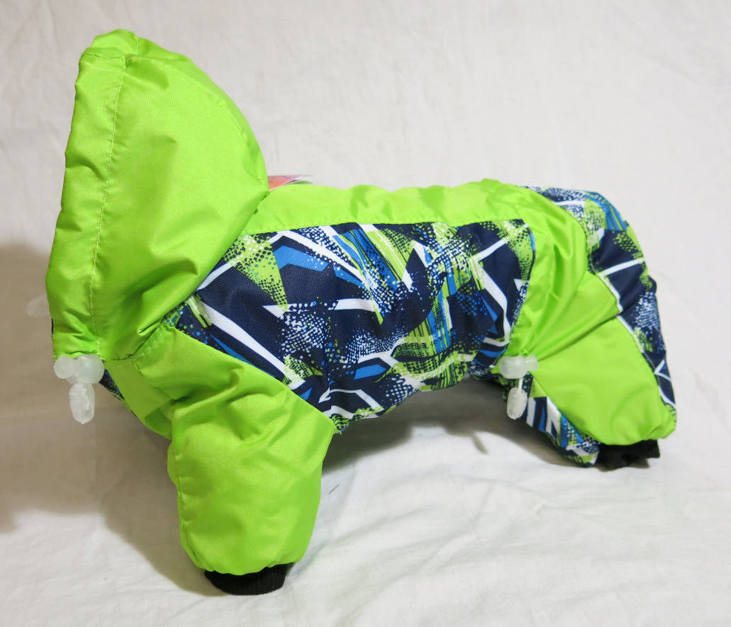 Комбинезон для собак без подкладки с рисунком "Треугольники, молодое яблоко" - фото 1 - id-p143804003