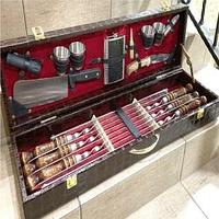Набор для шашлыка в чемодане Grand Metall Invest "Аристократ" 17 предметов
