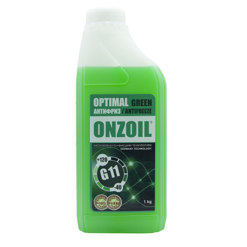 АНТИФРИЗ ONZOIL OPTIMAL GREEN G11 0.9 ЛИТРА - фото 1 - id-p46114048