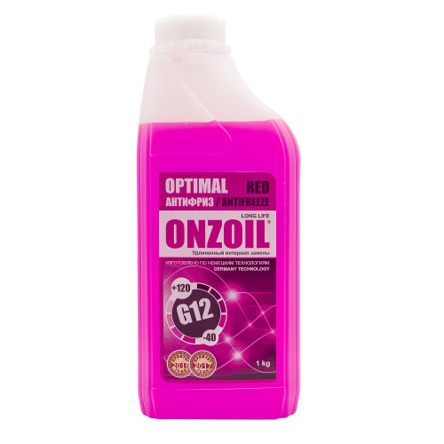 АНТИФРИЗ ONZOIL OPTIMAL RED G12 0.9 ЛИТРА - фото 1 - id-p46114059