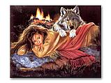 Алмазная мозаика «Женщина и волк», фото 2