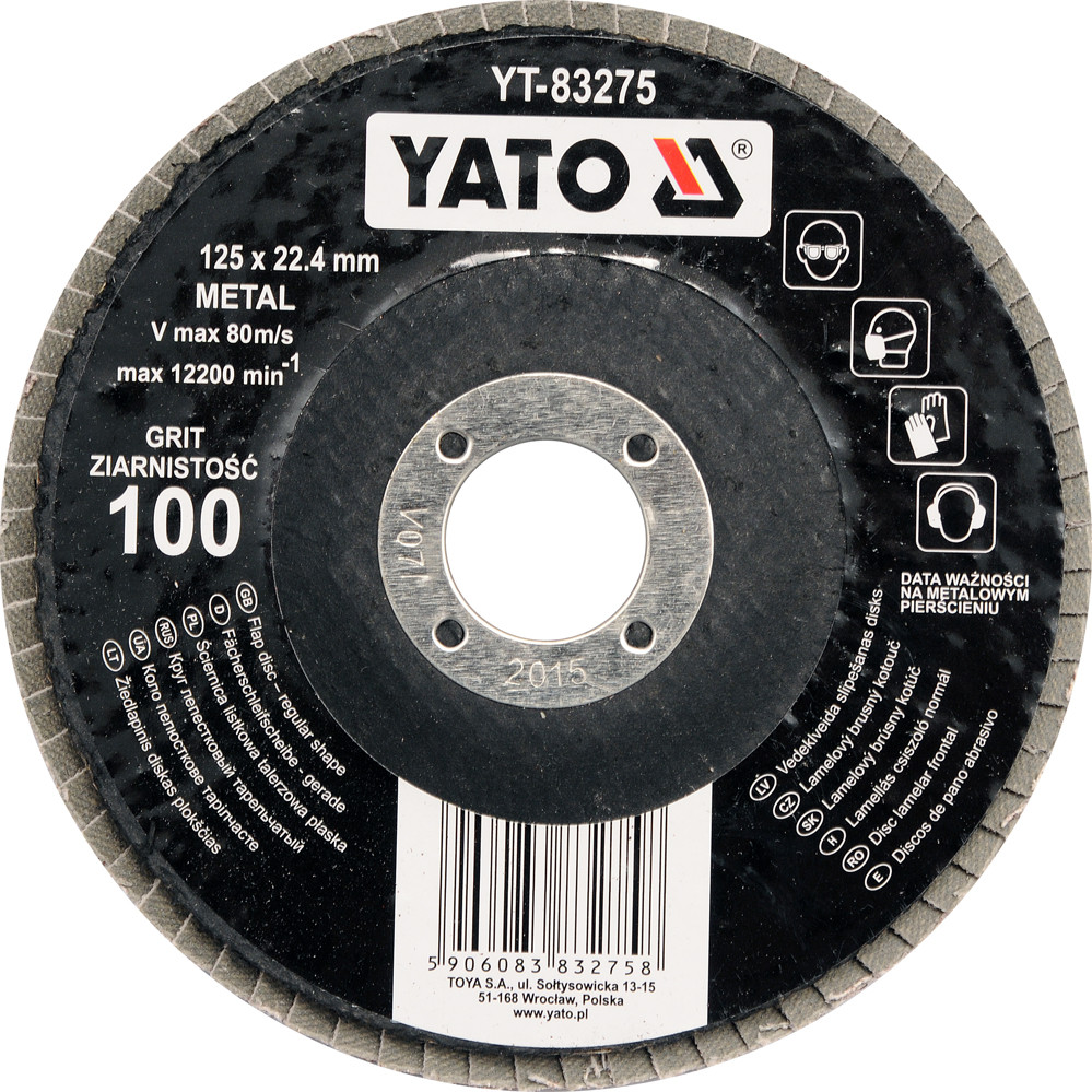 Круг лепестковый  125мм Р60 "Yato" YT-83273
