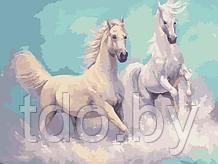 Алмазная мозаика «Белые лошади»