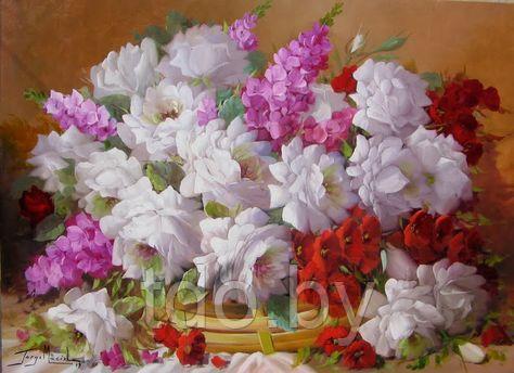Алмазная мозаика «Цветы в корзине»