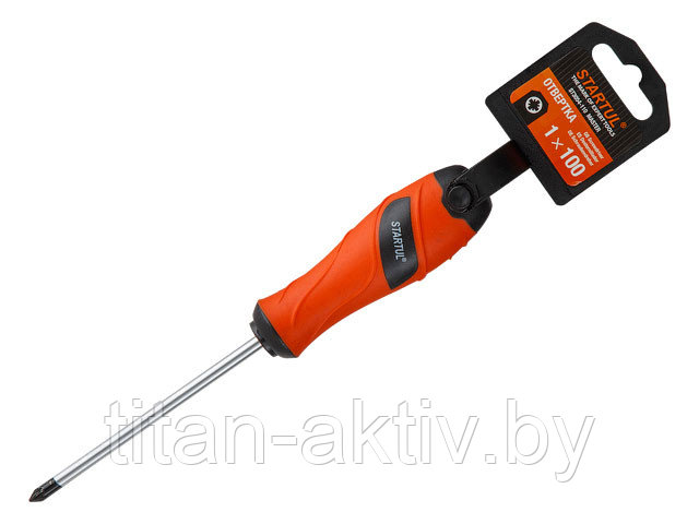 Отвертка "+" №1 100мм PZ STARTUL MASTER (ST3054-110) (крестовая Pozidrive позидрив)