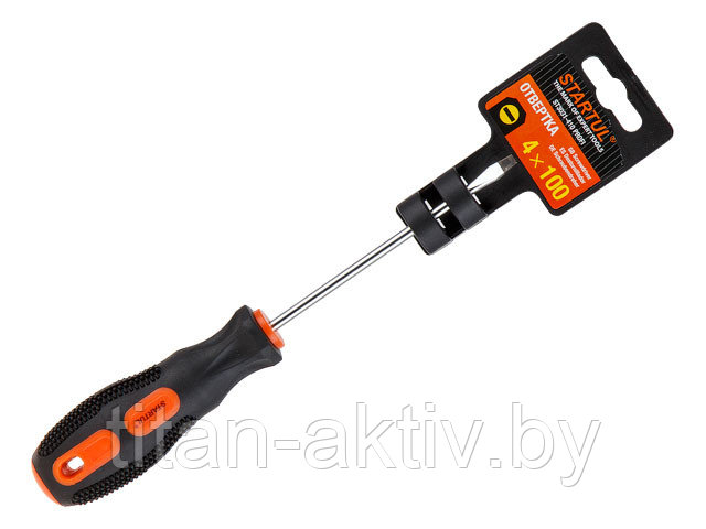 Отвертка ""-"" 4,0x100мм SL STARTUL PROFI (ST3031-410) (плоская шлицевая SLOTTED, рукоятка Anti slip