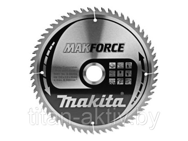 Диск пильный 235х30 мм 60 зуб. по дереву MAKFORCE MAKITA