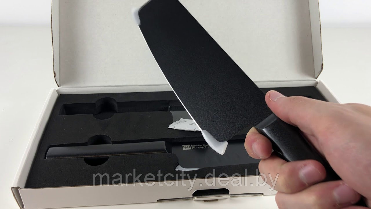 Набор ножей Xiaomi Huo Hou Black Heat Knife Set 2 шт. (Черный)HU0015 - фото 7 - id-p143823648