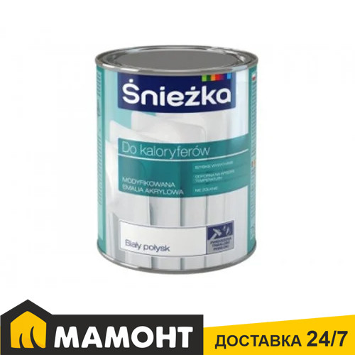 Эмаль для радиаторов Sniezka белая глянцевая, 0.75 л - фото 1 - id-p142161395