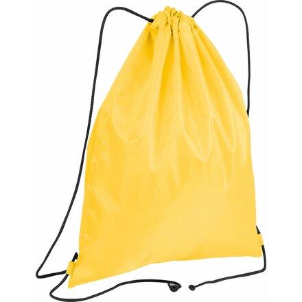 Спортивный мешок из полиэстера желтого цвета на веревочных лямках для нанесения логотипа