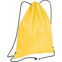 Спортивный мешок из полиэстера желтого цвета на веревочных лямках для нанесения логотипа, фото 1