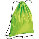 Спортивный мешок из полиэстера зеленого цвета на веревочных лямках для нанесения логотипа, фото 10