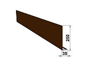 Лобовая планка 250 мм для софита (коричневая)