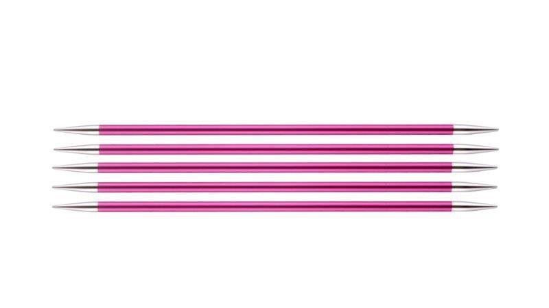 Knit Pro Спицы чулочные Zing 5,5 мм 15 см, алюминий, 5шт - фото 1 - id-p143880817