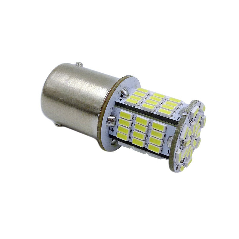 Светодиодная лампочка S100A T15/белый/(BA15S) 78SMD 3014 10-30V 1 contact, коробка 2 шт. - фото 1 - id-p137140196