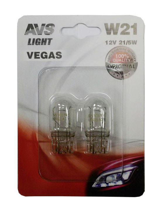Автомобильная лампа AVS Vegas в блистере 12V. 21W(BAU15S) 2шт - фото 1 - id-p100849577