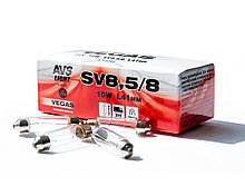 Автомобильная лампа AVS Vegas 24V. 10W (SV8.5/8)L41мм. BOX(10 шт.)