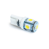 Светодиодная лампочка T027 Т10 (W2,1x9,5d) 5SMD 5050 3 chip W5W, блистер 2 шт (белый)