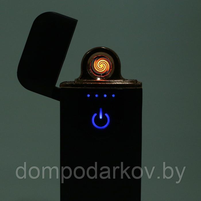 Зажигалка электронная "Авилес" спираль, сенсорная кнопка, чёрная 7.9х3.1 см - фото 3 - id-p143898642
