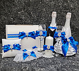 Набор свадебных свечей "Perfect" для обряда "Семейный очаг" в синем цвете, фото 3