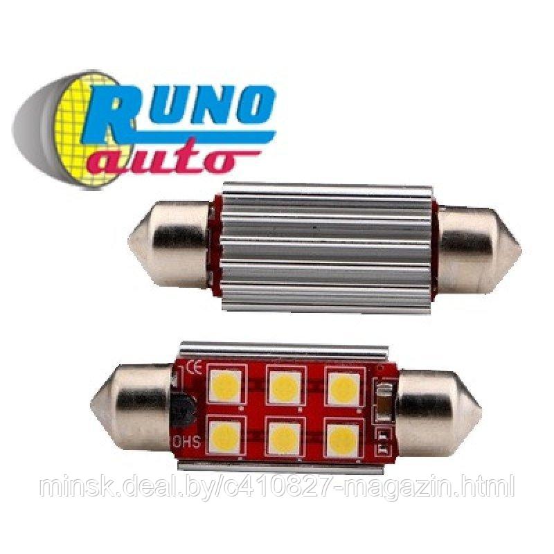 Светодиод SV8,5-3030-6SMD 39mm (C5W) CANBUS (с "обманкой")