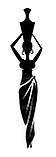 Металлическое декоративное панно АФРИКАНКА С КУВШИНОМ (3 типа) 15х300х600см цвет: черный и медь муар, фото 5