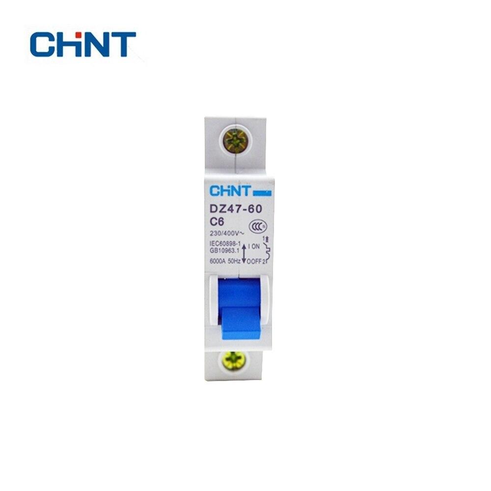 Автоматический выключатель однополюсный CHNT DZ47-60 C6