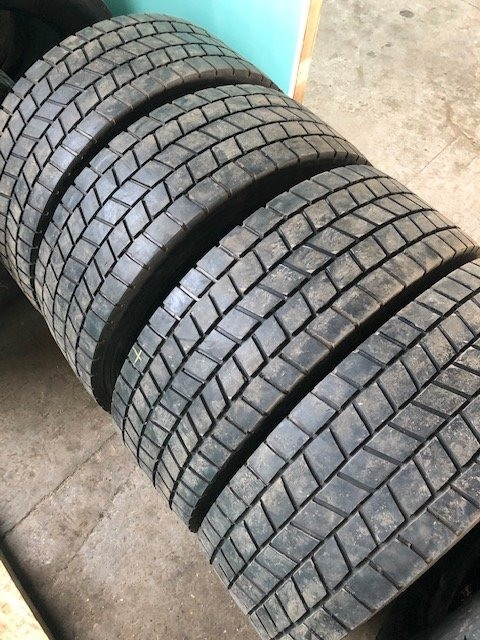 Шины грузовые б/у Fulda EcoForce 2 315/60 R22,5, ведущая ось, 4 шт.