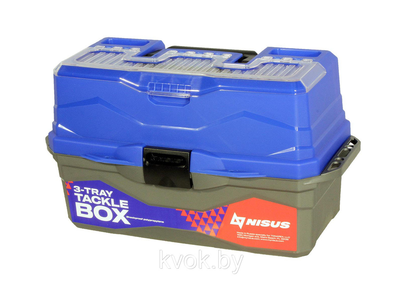 Ящик рыболовный трехполочный Nisus Box синий - фото 6 - id-p143947271