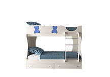Двухъярусная кровать Артём-Мебель СН 108.01 цвет голубой сосна арктическая / синий металлик