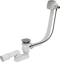 Сифон для ванны автомат с напуском воды через перелив, хром A564CRM2