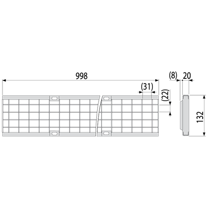 Решетка для дренажного канала AVZ103 оцинкованная, сварная B125 AVZ-R103, фото 2