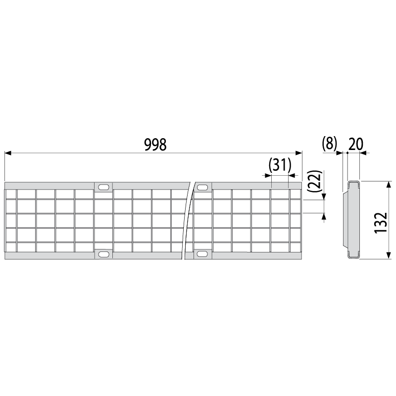 Решетка для дренажного канала AVZ103 оцинкованная, сварная B125 AVZ-R103 - фото 2 - id-p143954442
