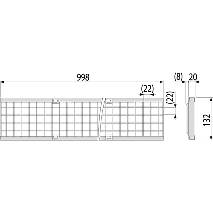 Решетка для дренажного канала AVZ104 оцинкованная, сварная C250 AVZ-R104, фото 2