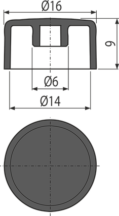 Заглушки болтов для композитных решеток (8 штук) AVZ-P014K, фото 2