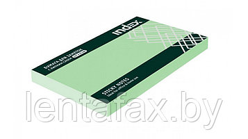Бумага для заметок с липким слоем, разм. 127х75 мм, 100 л., цвет зеленый