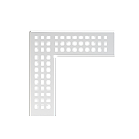 Решетка для дренажного углового желоба 75 мм, нержавеющая сталь ADZ-R303R