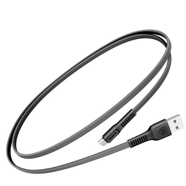 Кабель USB 2.0 Type-C Baseus CATZY-B01 плоский 2А 1 метр черный - фото 3 - id-p102602941