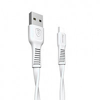 Кабель USB 2.0 Type-C Baseus CATZY-B02 плоский 2А 1 метр белый