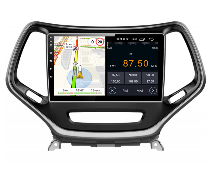 Штатная магнитола Parafar для Jeep Cherokee на Android 13 (2/32Gb + 4G) (PF999FHD)