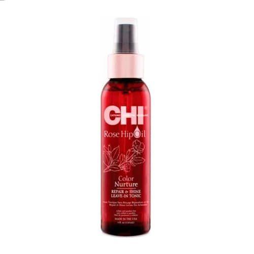 Несмываемый спрей-кондиционер для окрашенных волос CHI Rose Hip Oil Repair & Shine Leave-in Tonic, 118 ml
