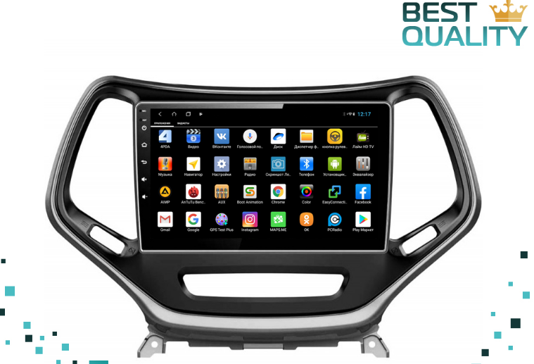 Штатная магнитола Parafar для Jeep Cherokee на Android 13 +4G модем